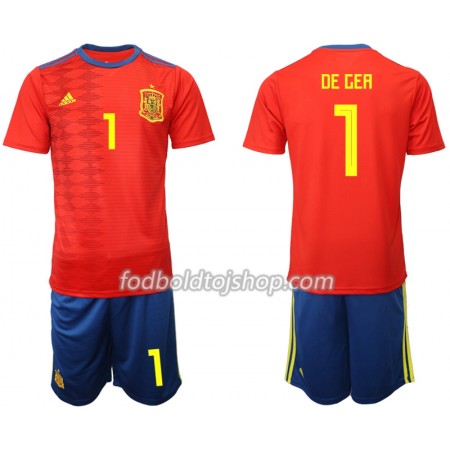 Spanien DE GEA 1 Børn Hjemme Fodboldsæt 2019 S/S (+ Korte bukser)